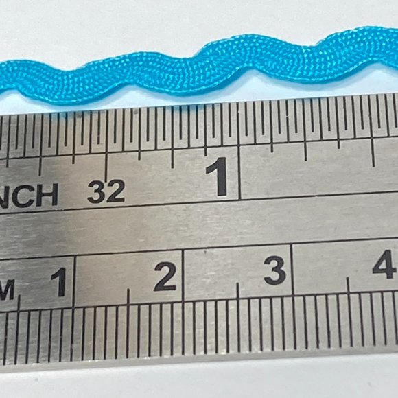 Light Blue Ric Rac Trim Ribbon Offray 12 Rolls Craft Scrapbook Card Making Gifts - Picture 14 of 15